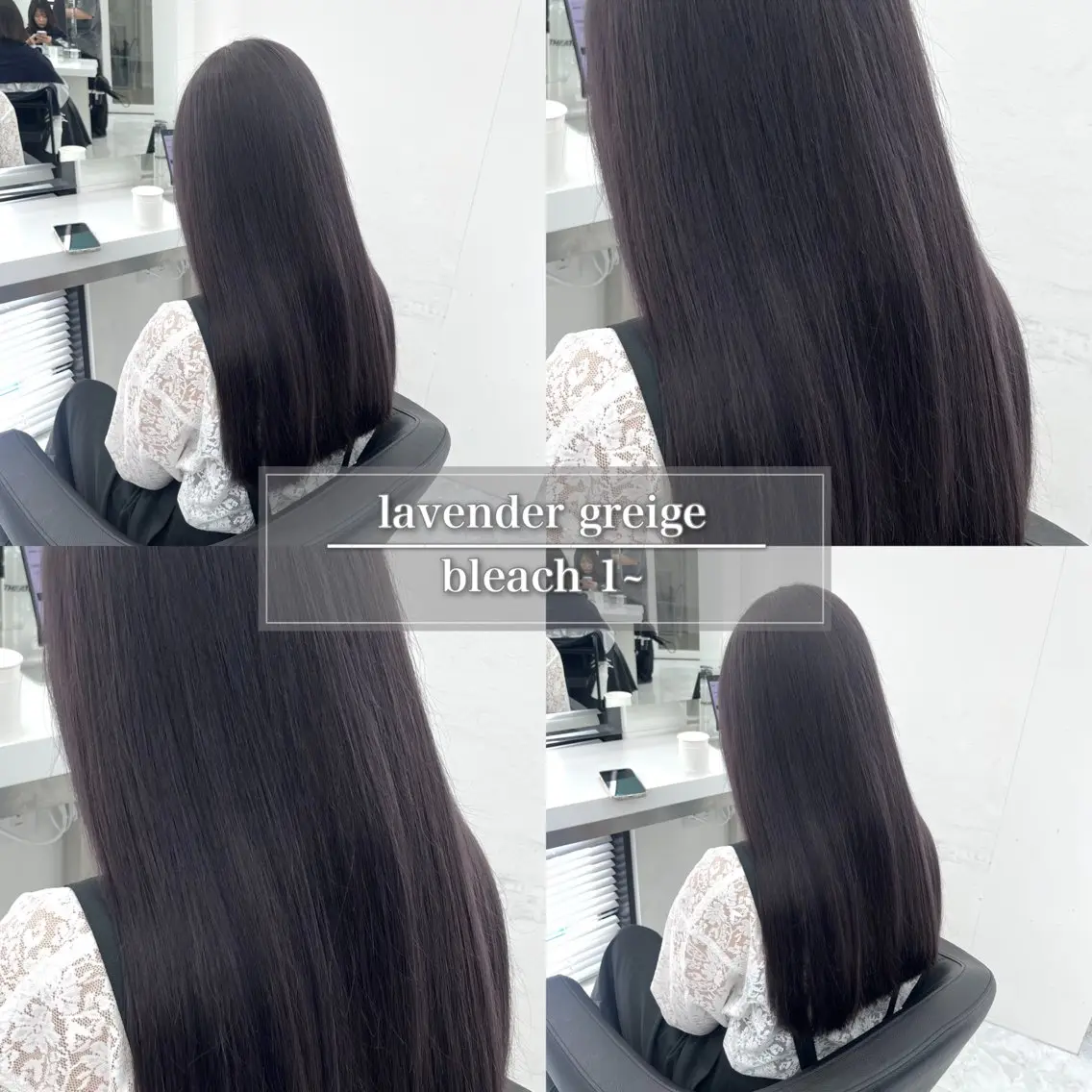 セミロング カラー ブリーチ ブルーカラー ブルーラベンダー ディープパープル デザインカラー ヘアカラー トリートメント 天神/ケアブリーチ/ 髪質改善/上質艶髪のヘアスタイル