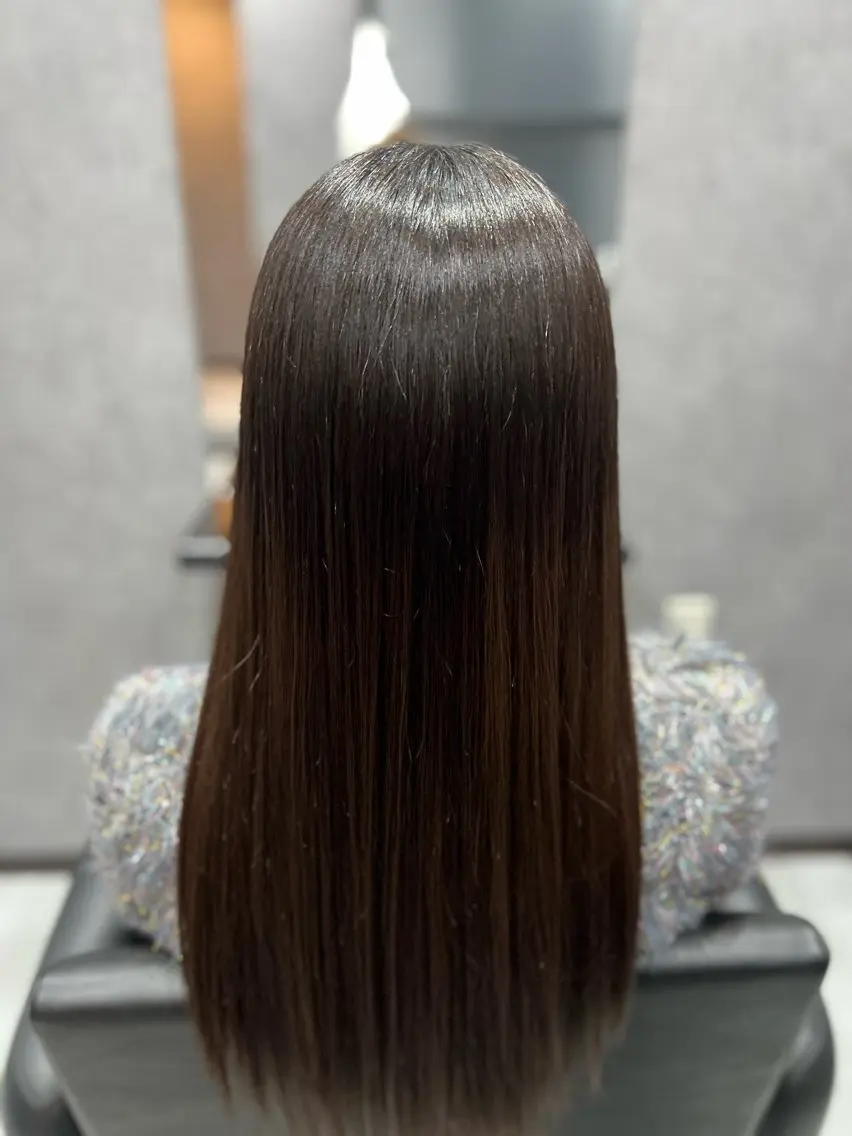 ロング カット 縮毛矯正 トリートメント 前井 正人のヘアスタイル