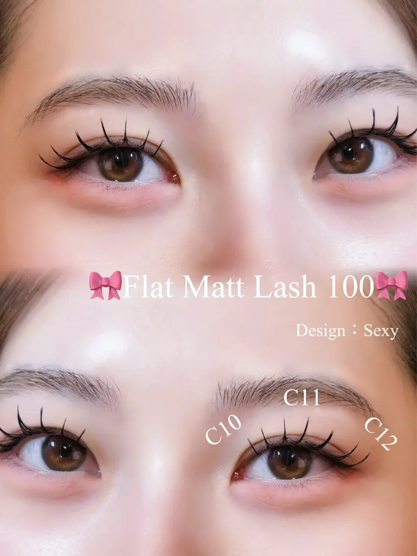 【ナチュラル盛れ♬.*゚】フラットラッシュ 100本🎀🤍の写真