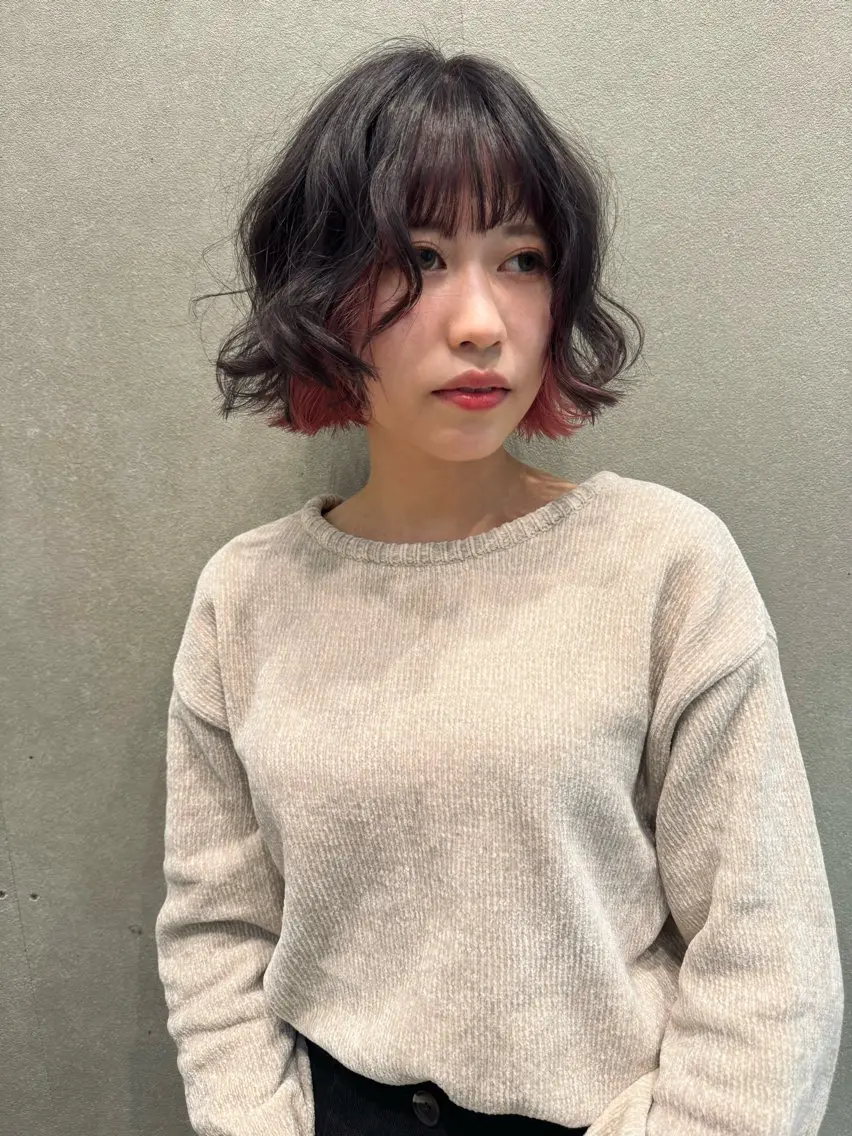 ショート カラー インナーカラー ボブ カット ヘアカラー トリートメント センスをお届けします 大谷将生infpのヘアスタイル
