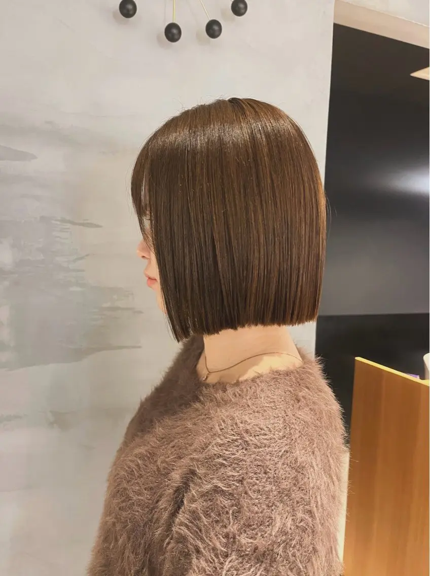 ショート ボブ カット ヘアカラー トリートメント 顔周りレイヤー 髪質改善 / AYUのヘアスタイル