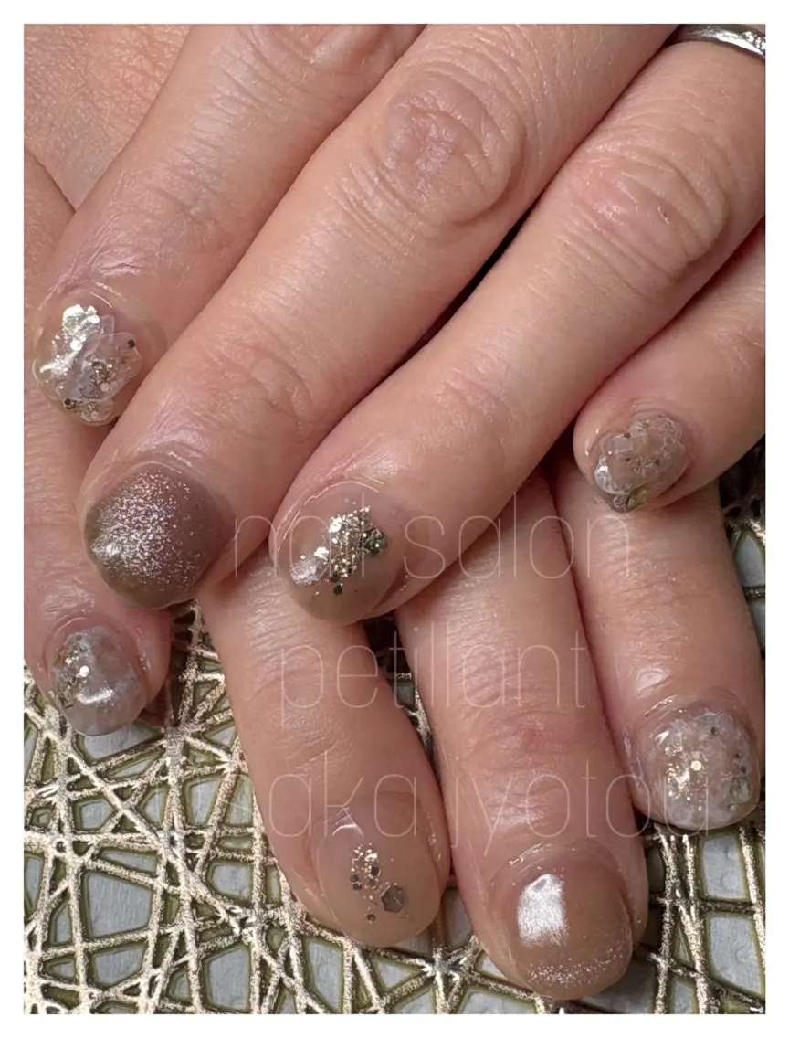ネイル アートネイル 桜ネイル nail salon petillantのネイルデザイン