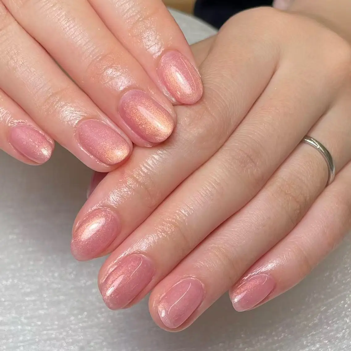 ネイル ハンドネイル ユリ🎀長さだし/ パラジェル/持ち込みのネイルデザイン