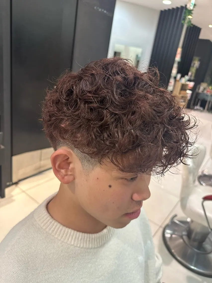 カラー パーマ メンズ カット パーマ ヘアセット 市川メンズパーマ/ 透明感カラーKaiのヘアスタイル