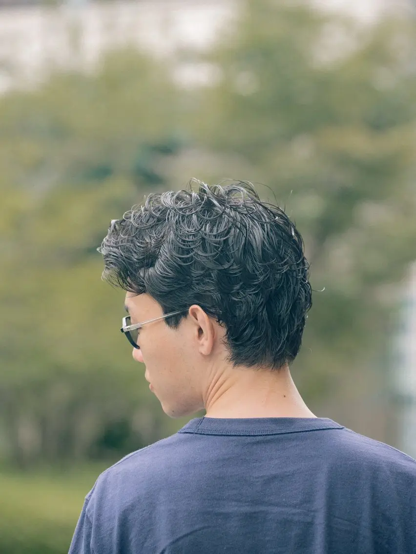 ショート カラー パーマ メンズ メンズパーマ カット パーマ 🔗メンズサロン🔗 Kieのヘアスタイル