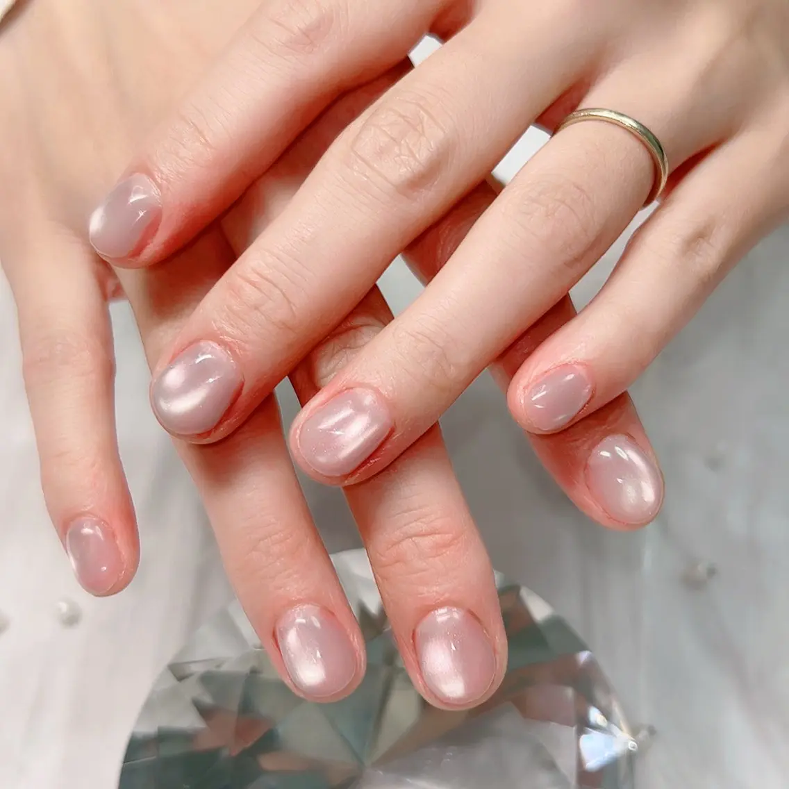 ネイル マグネットネイル ミラーネイル ショートネイル ハンドネイル Cute Tips nailのネイルデザイン