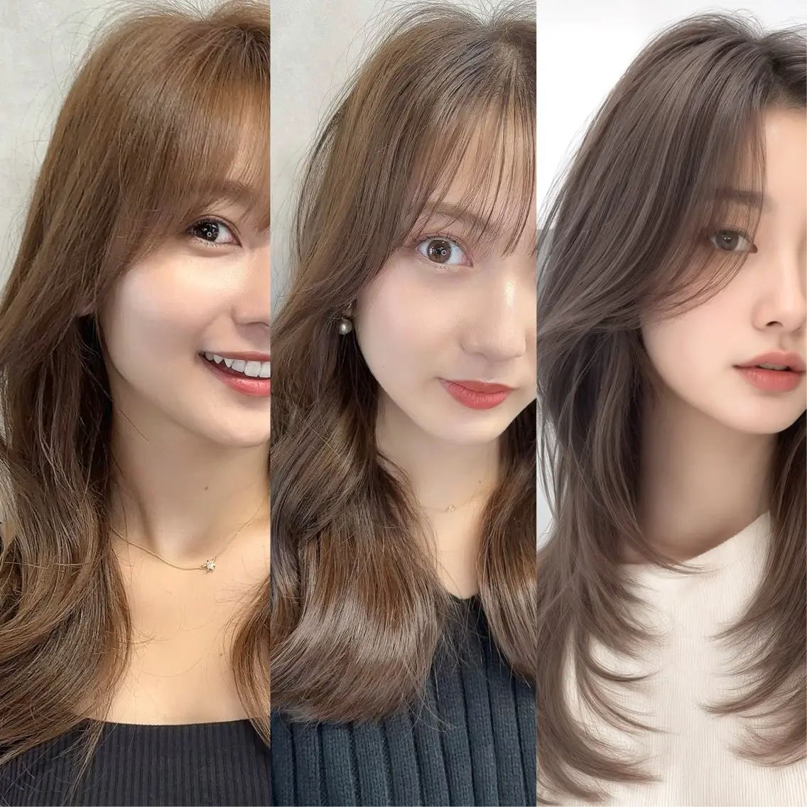 ロング カット ヘアカラー 新宿/レイヤーカット 髪質改善/小顔見せのヘアスタイル