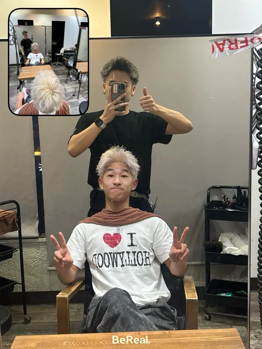 ショート カラー メンズ メンズハイトーン スパイキーショート ハイトーンカラー ショートヘア カット ヘアカラー メンズ超特化型美容師 田島翼のヘアスタイル