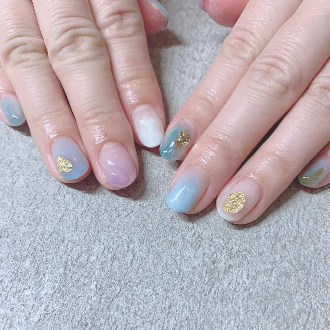 カラー ネイル ハンドネイル Cozy_ ilumのネイルデザイン