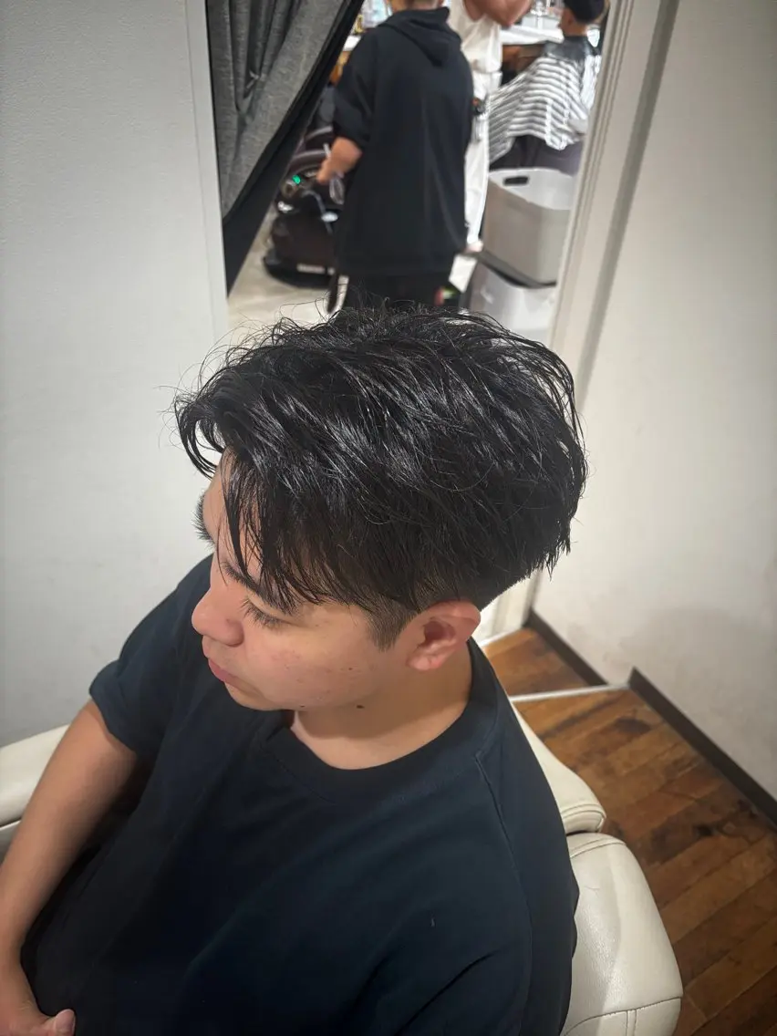 ショート メンズ カット 海外風フェード/ メンズパーマ/wazのヘアスタイル