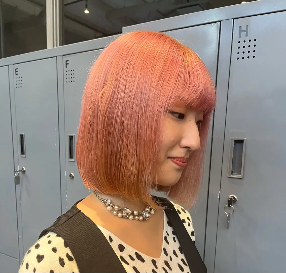 ショート カラー ヘアアレンジ カット ヘアカラー トリートメント 🍀透明感カラー×垢 抜けボブ リクト💥のヘアスタイル