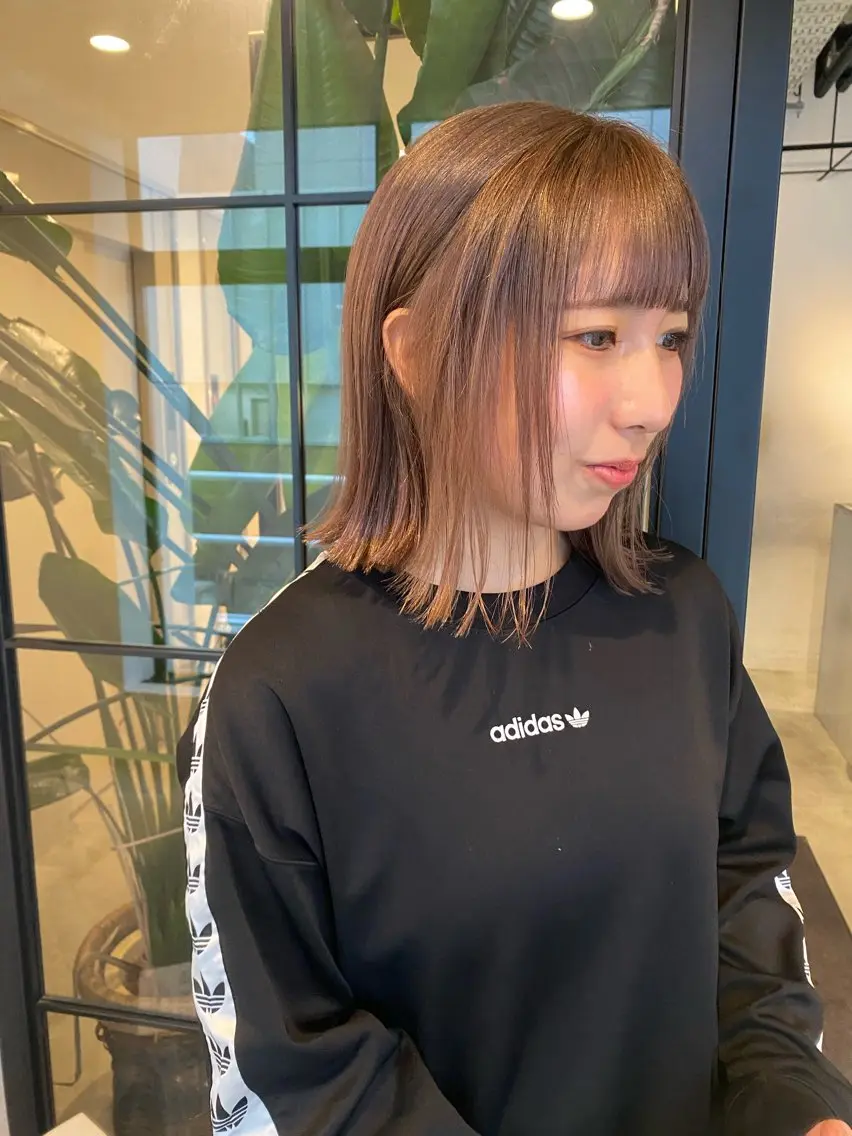 ミディアム カット ヘアカラー LUVISM新潟🎀 透明感カラー/ミユのヘアスタイル