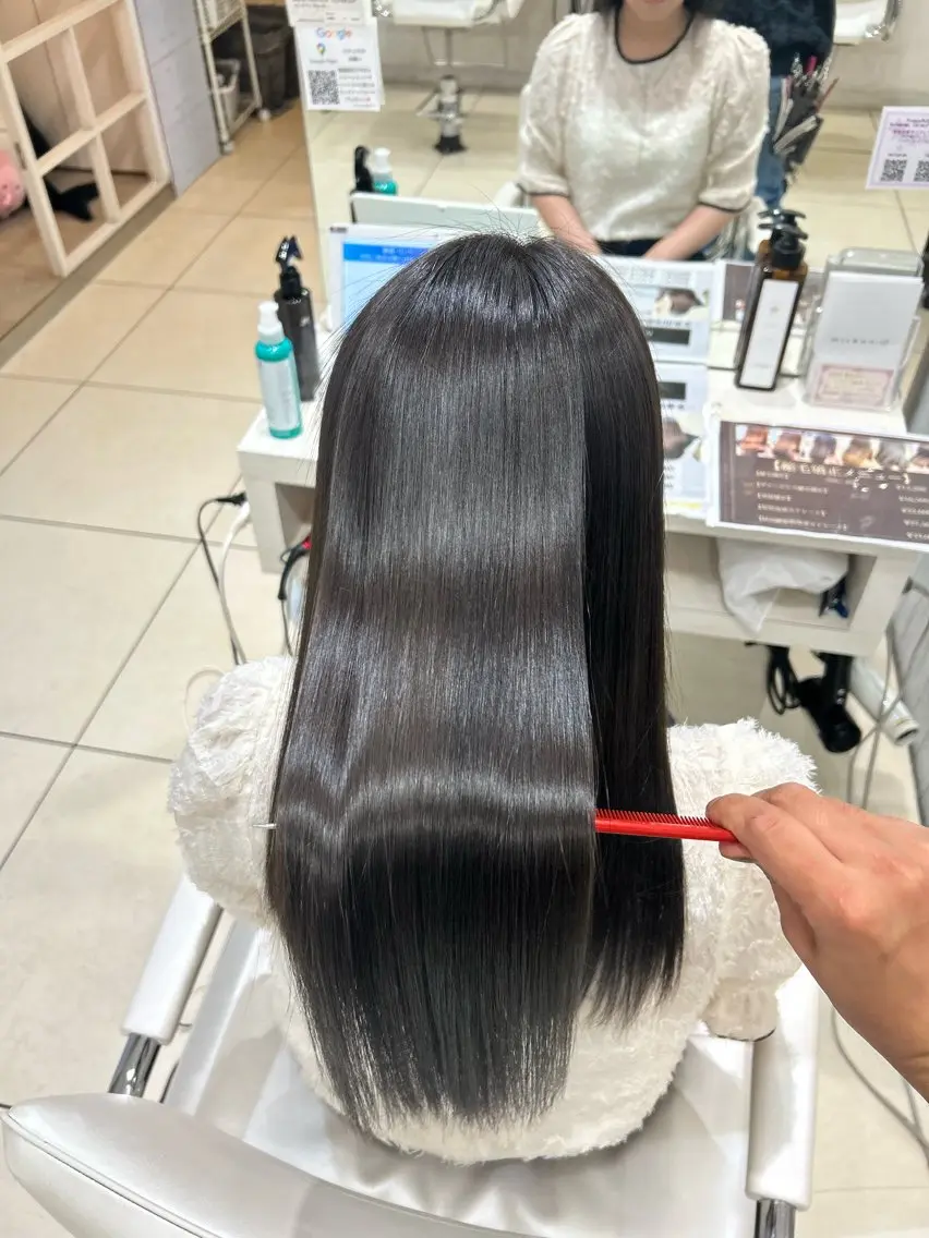 ロング カット 縮毛矯正 【髪質改善カラー】 瀧田嵐士🇰🇷のヘアスタイル