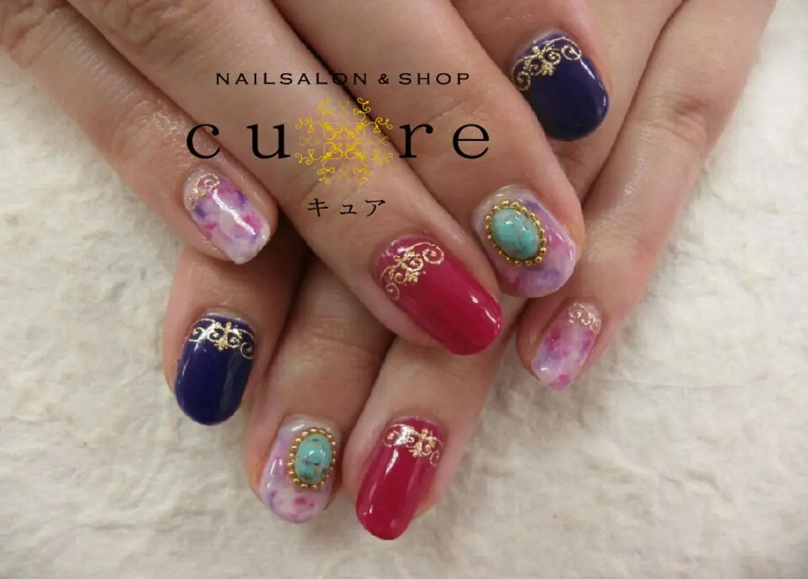ショート ネイル ネイルサロン Cureのネイルデザイン