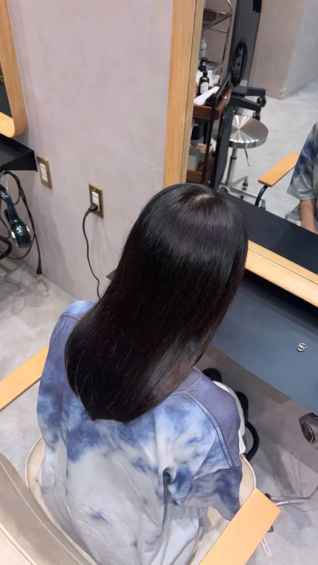 セミロング ヘアカラー トリートメント 💙まの/ 透明感カラー💙のヘアスタイル