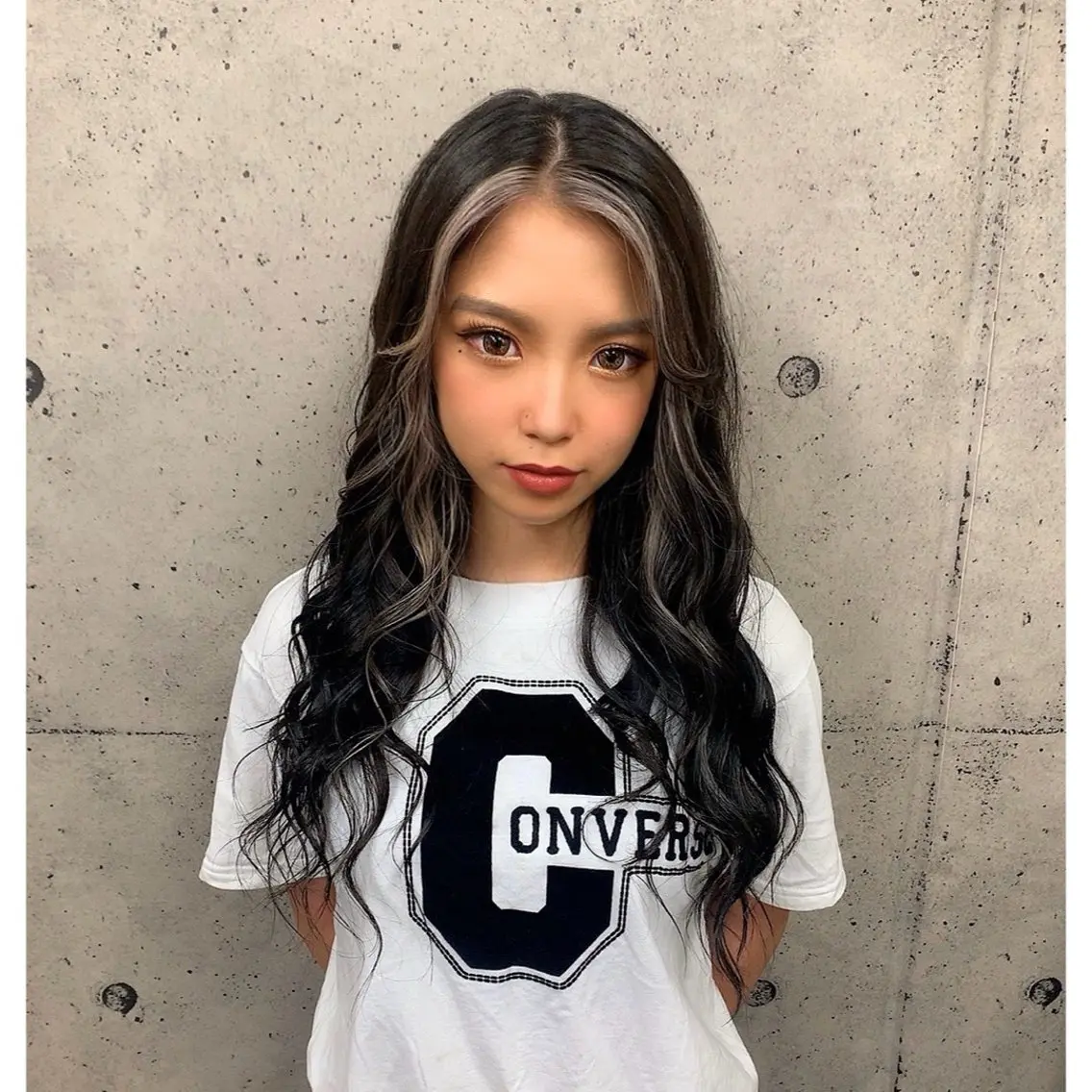 ロング カラー ミストバング フェイスフレーミング カット ヘアカラー トリートメント 奥山義進/大宮 /ダブルカラーのヘアスタイル