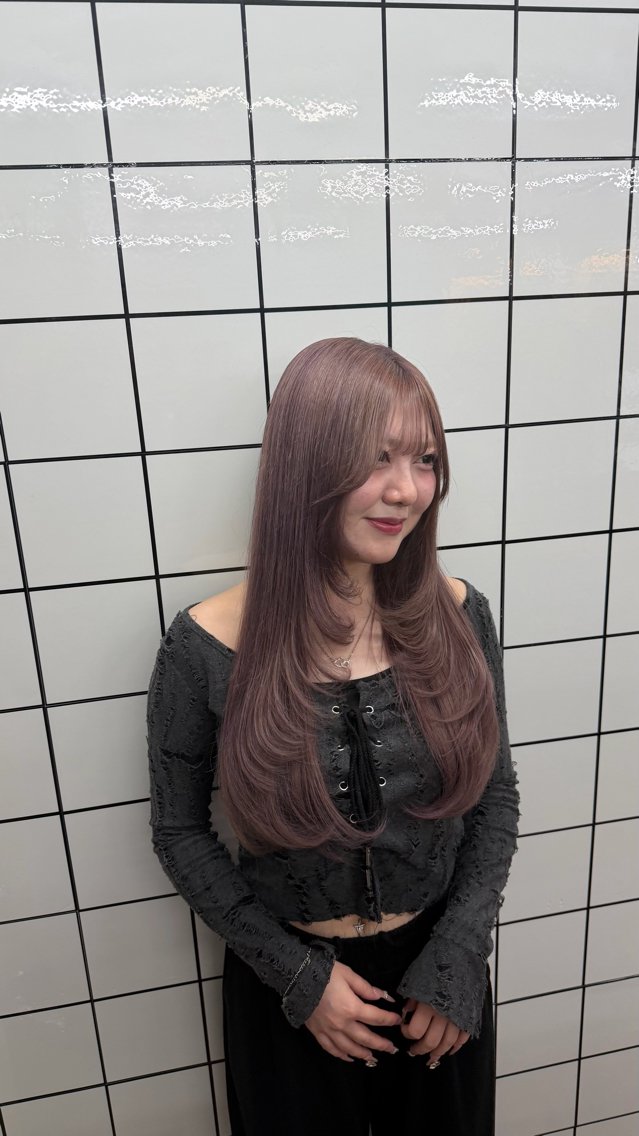 ロング カラー カット ヘアカラー Hair CALON 下通りりあ🎀.⋆のヘアスタイル