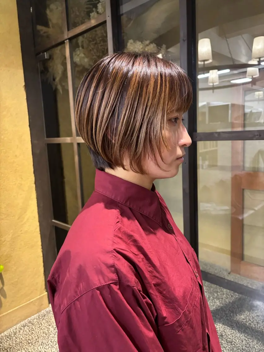 ショート 顔まわりレイヤー 顔周りカット レイヤーカット カット zerohair むらなかあやね🐰ᩚのヘアスタイル