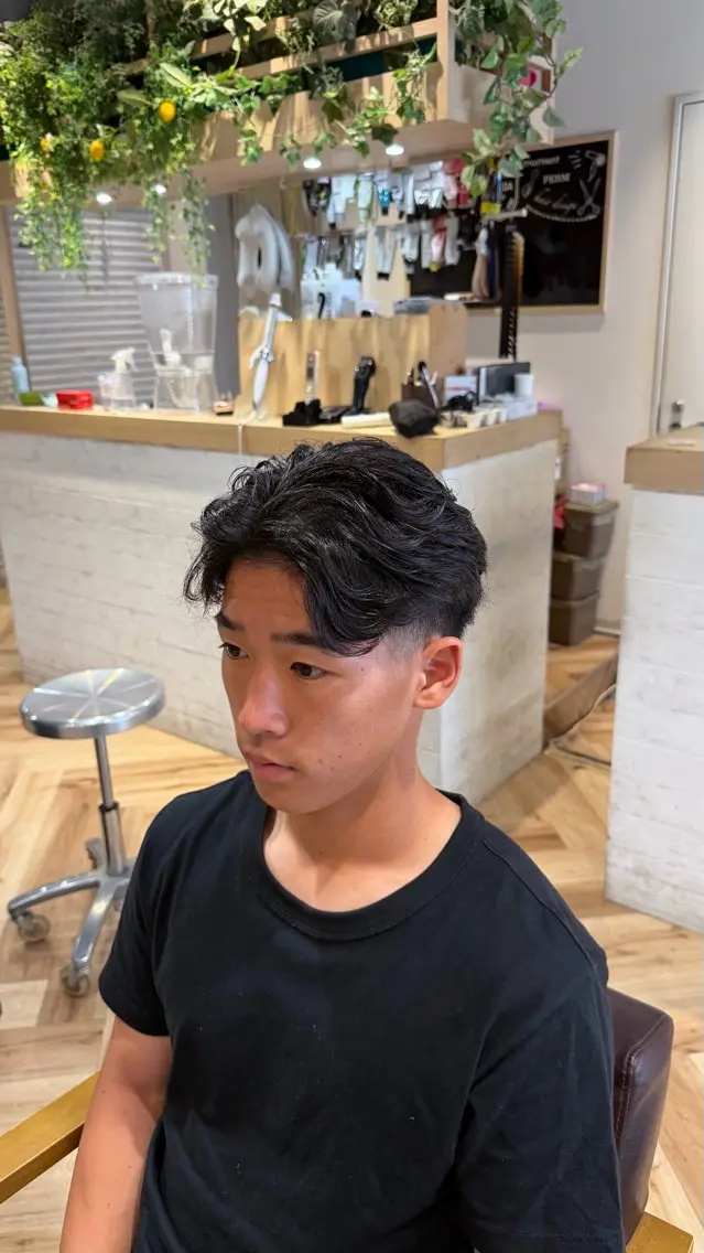 パーマ メンズ カット パーマ 小礒 幸輝のヘアスタイル