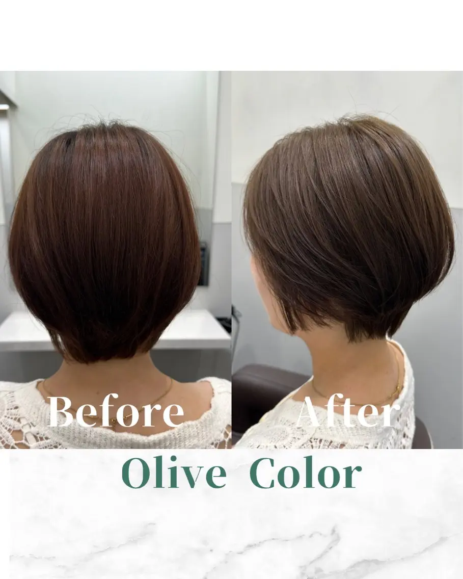 ショート カラー ベージュカラー ブリーチ 透明感カラー グレージュ ブリーチなしカラー カット ヘアカラー トリートメント 【美髪矯正 /髪質改善】RINのヘアスタイル