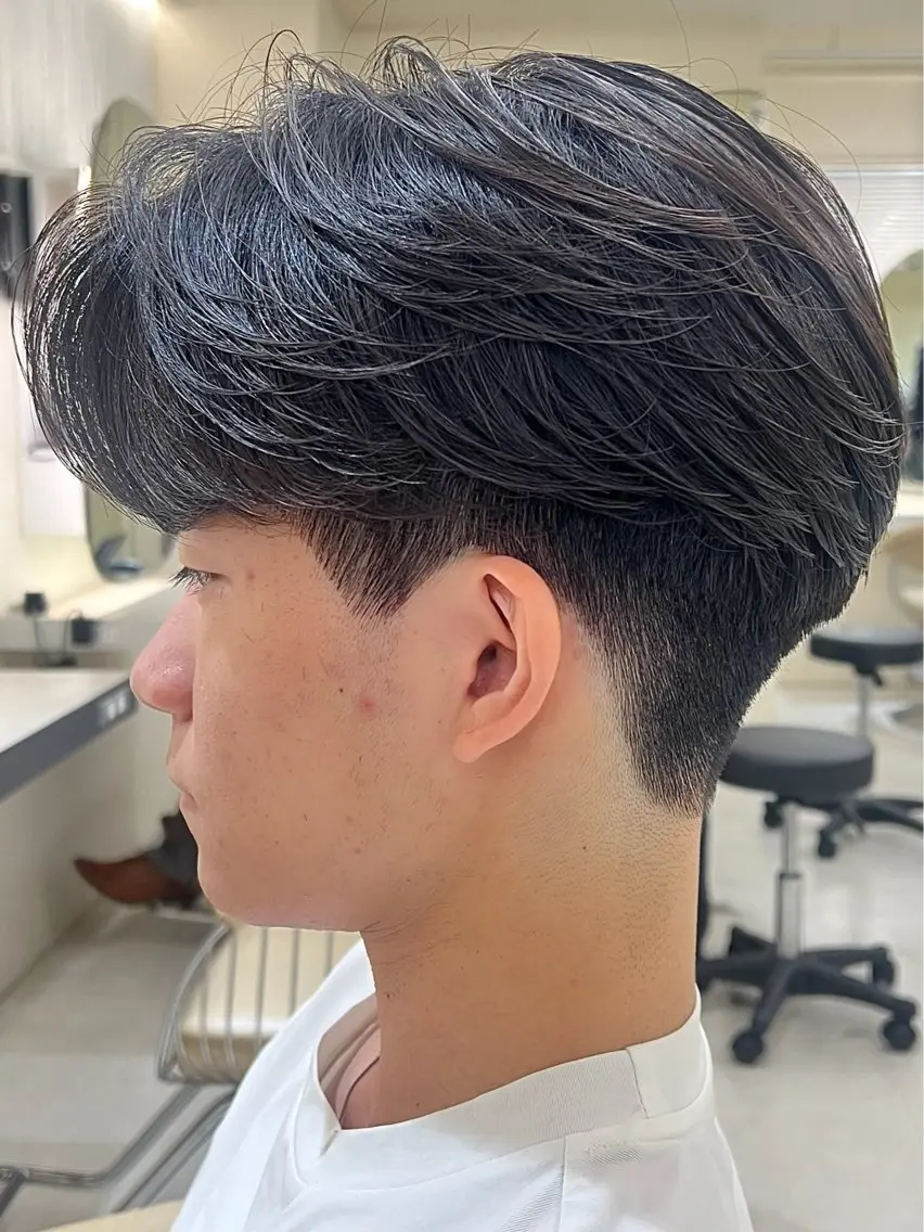 ショート カット 縮毛矯正 横浜/メンズカット 曲がる縮毛矯正のヘアスタイル