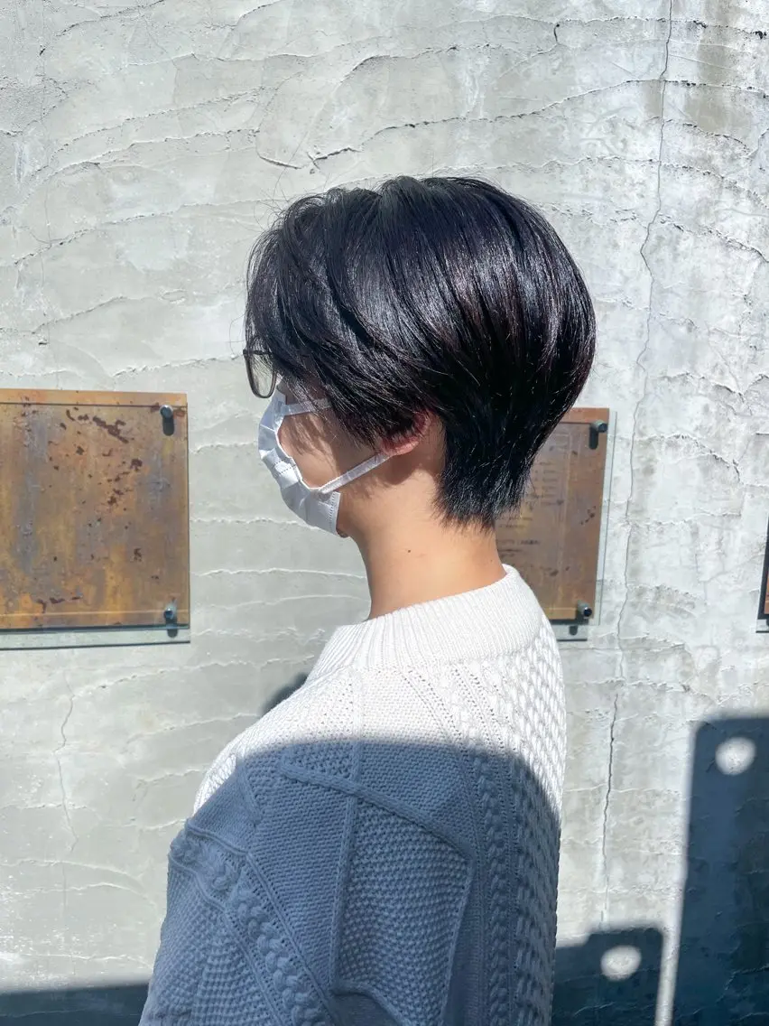 ショート レイヤーカット ショートヘア カット ショート/レイヤー/ ツヤ髪/なかちゃんのヘアスタイル