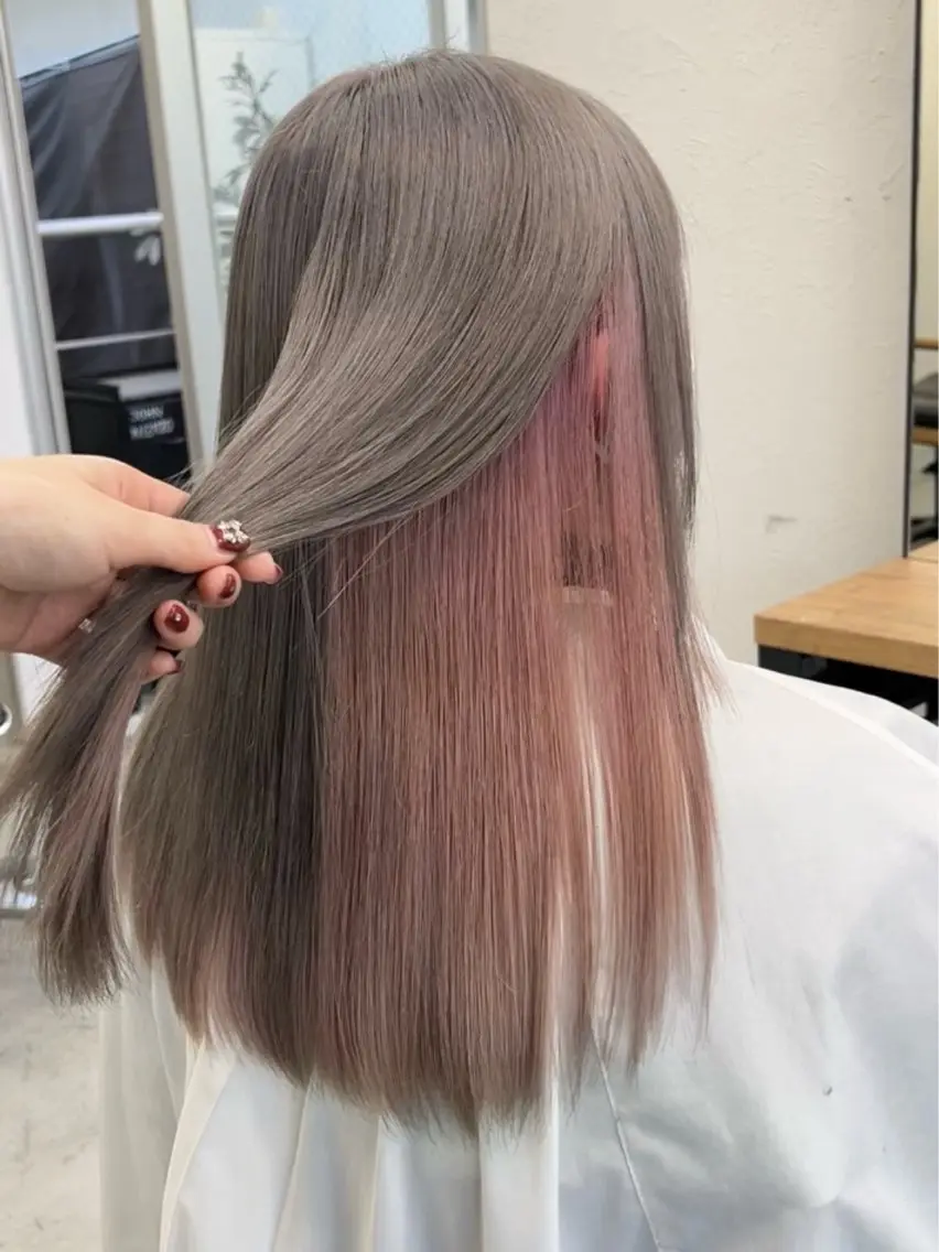 ロング カラー ヘアカラー トリートメント 韓国/ハイトーン/ ボブ🎀MIKU🎀のヘアスタイル