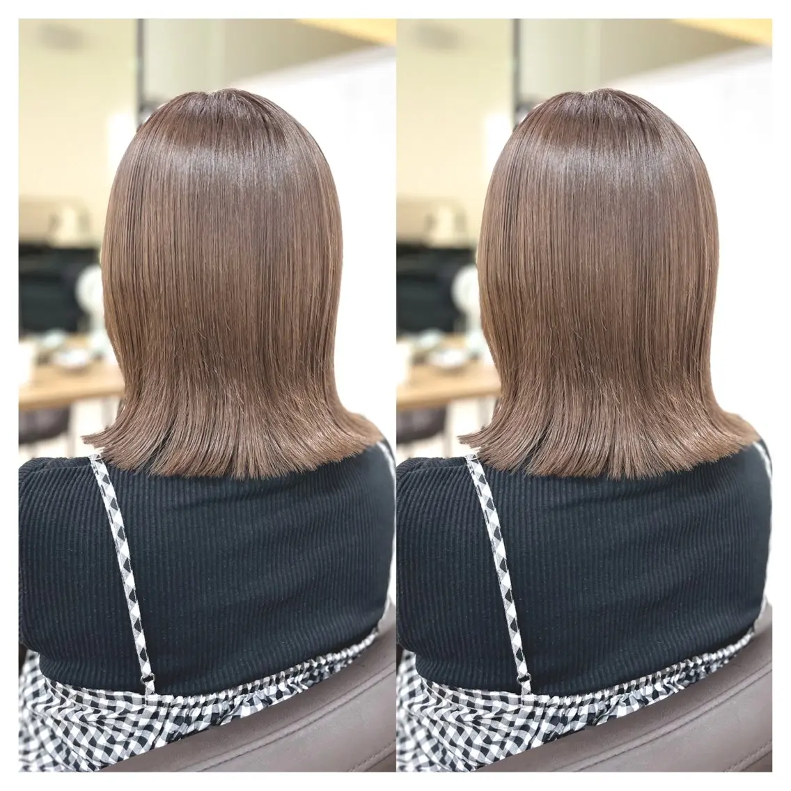 ミディアム カラー カット ヘアカラー トリートメント 村山 茉衣のヘアスタイル