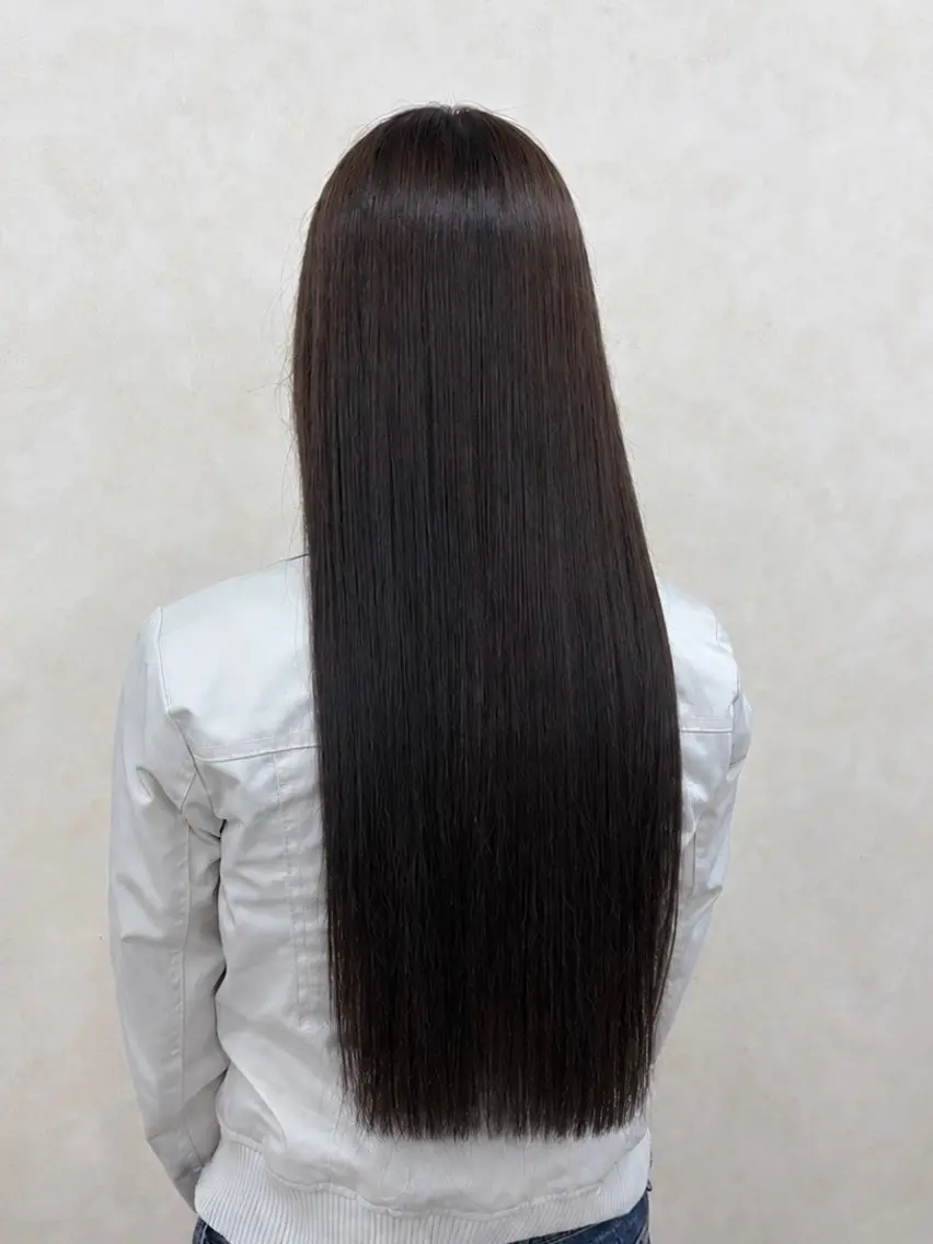 ロング カラー ブリーチ ブラウンカラー チョコレートブラウン ダブルカラー ブリーチなしカラー ヘアカラー トリートメント 倉澤 愛理のヘアスタイル
