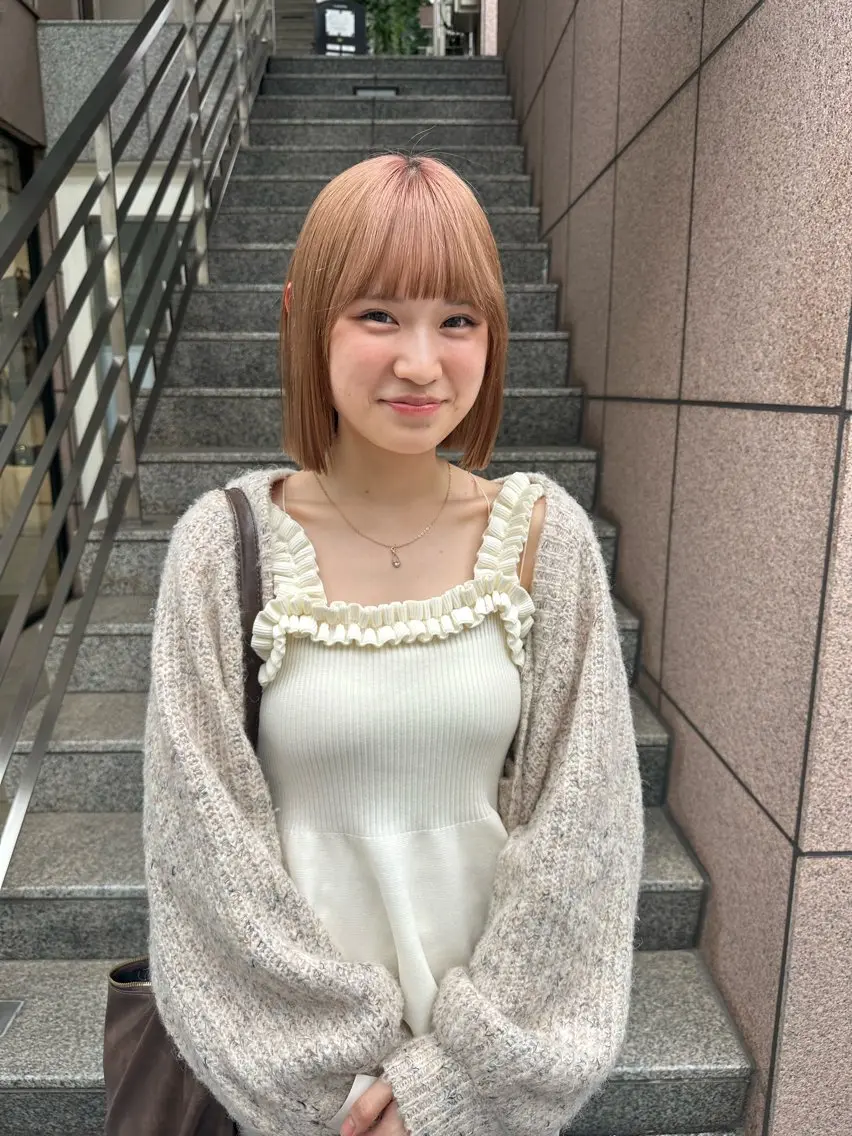 ショート ボブ カット トリートメント REINA☁️透明感 カラー/ぷつっと♡のヘアスタイル