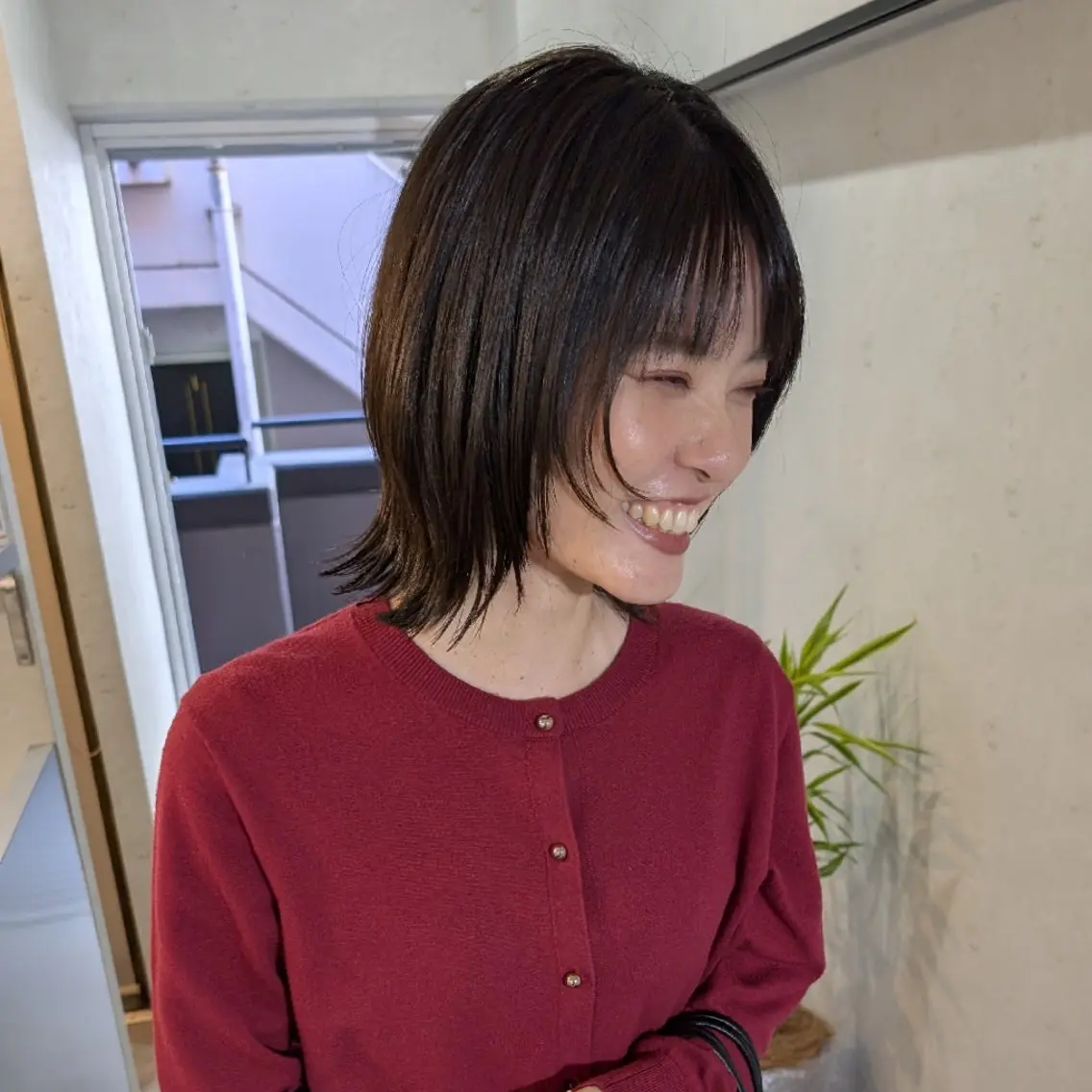 ミディアム ボブレイヤー ボブ レイヤーカット u harukaのヘアスタイル