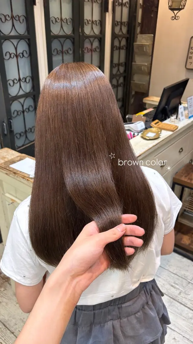 カラー ブリーチ ブラウンカラー ダブルカラー 工藤 暖 /縮毛矯正のヘアスタイル