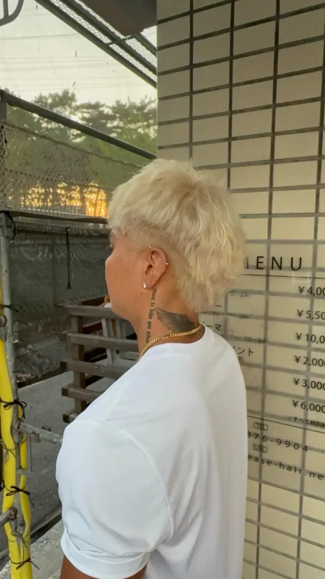 カラー メンズ 抜きっぱなしブロンド ブロンド デザインカラー ヘアカラー トリートメント Shimon モデル募集中🙌✨のヘアスタイル