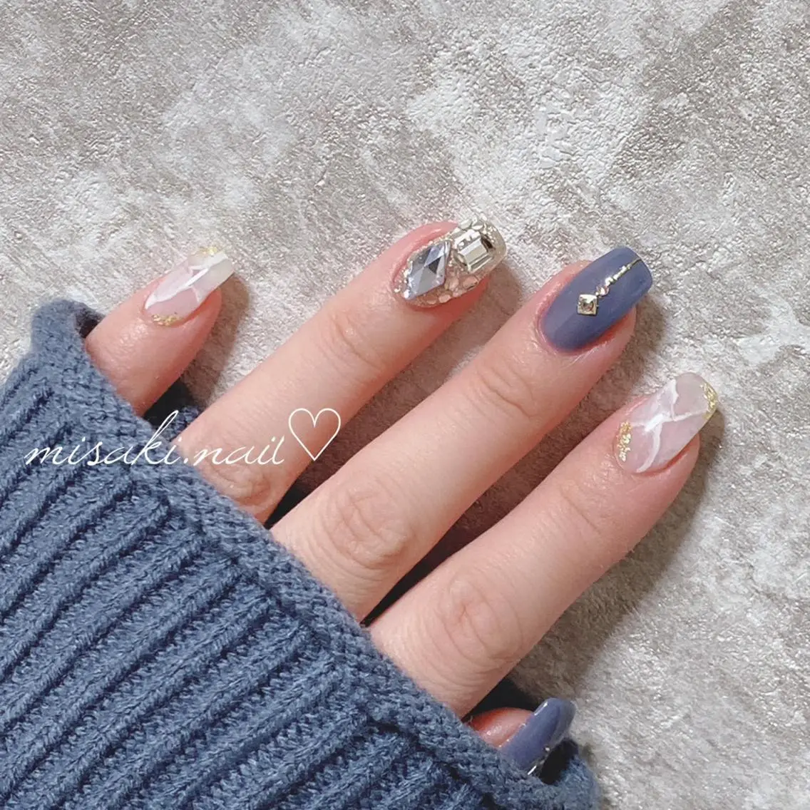 ネイル 韓国ネイル ワンホンネイル ハンドネイル nailsalon miinailsのネイルデザイン