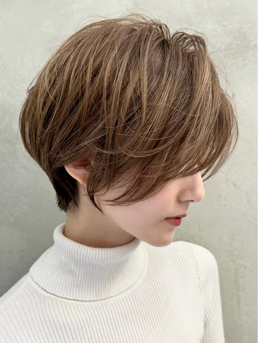 ショート カット ヘアカラー トリートメント ヘッドスパ taiga レイヤー /髪質改善/矯正🌈のヘアスタイル
