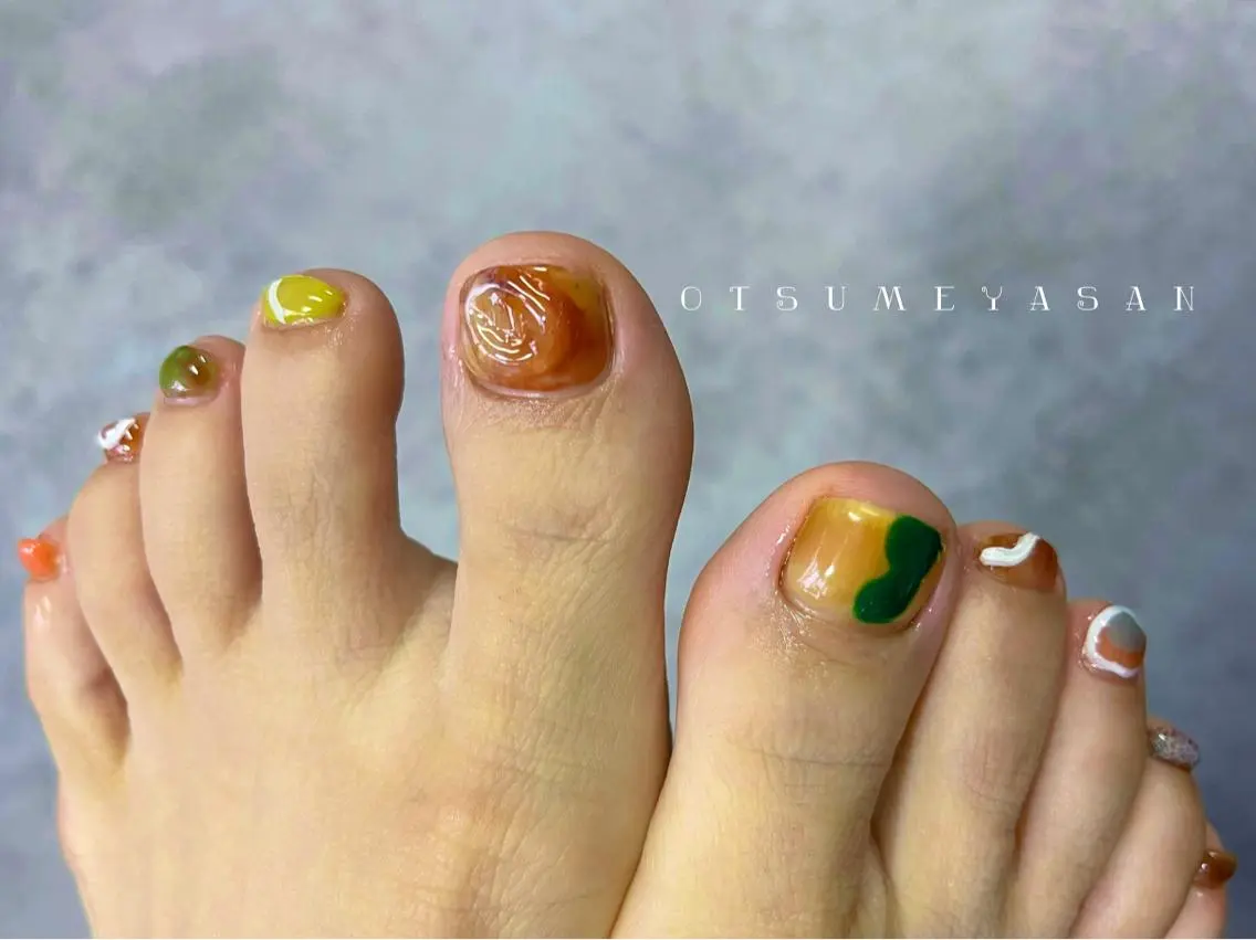 ネイル 韓国ネイル ニュアンスネイル 夏ネイル わたなべ ちかのネイルデザイン