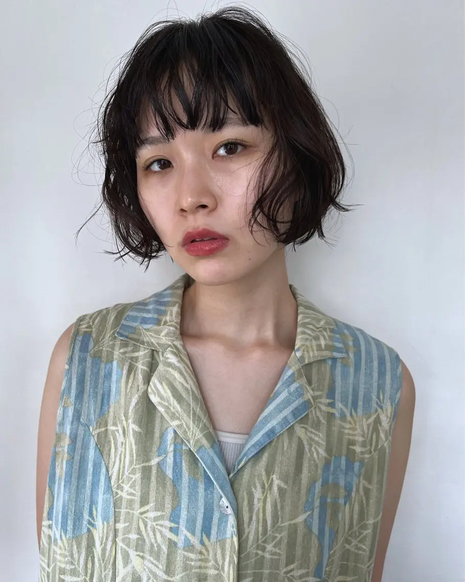 ショート パーマ ボブ ニュアンスパーマ 🧸メンズカット 🧸conatsuのヘアスタイル