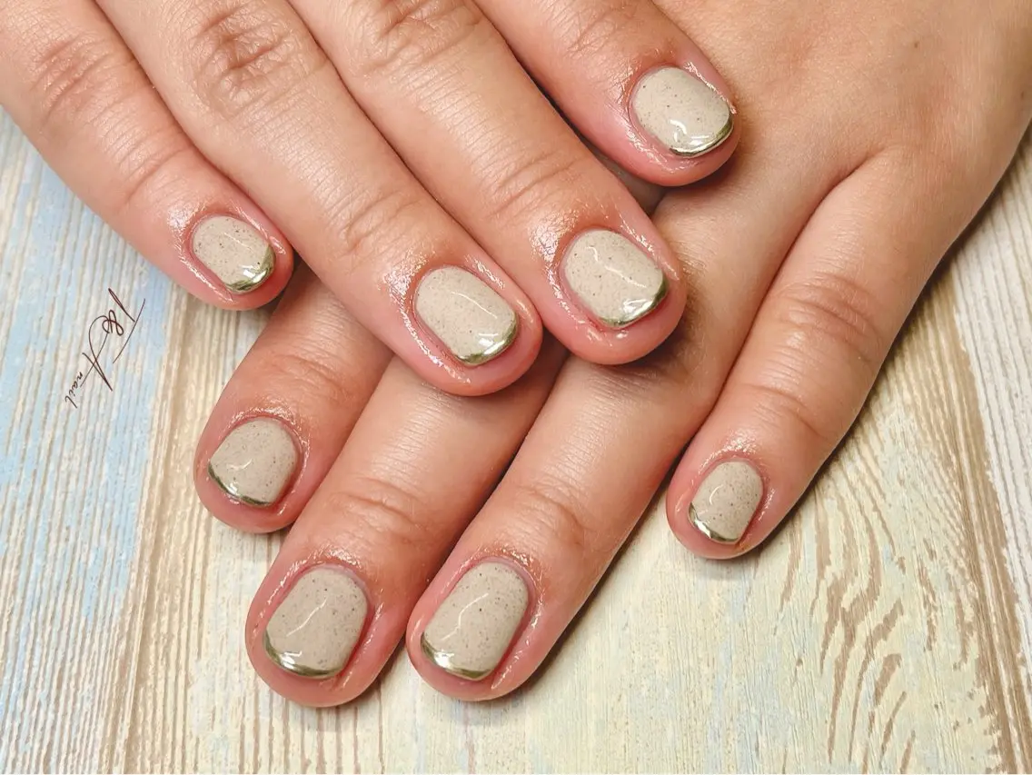 ネイル フレンチネイル ジェルネイル ゴールド スカルプネイル シンプルネイル T&A nailのネイルデザイン