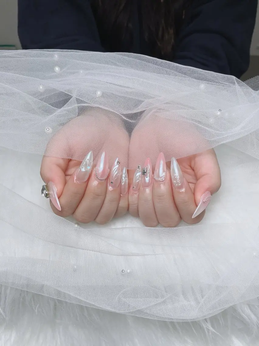 ネイル 長さ出し ジェルネイル 韓国ネイル 持ち込み ワンホンネイル ハンドネイル Sora nail 長さ出し専門店のネイルデザイン