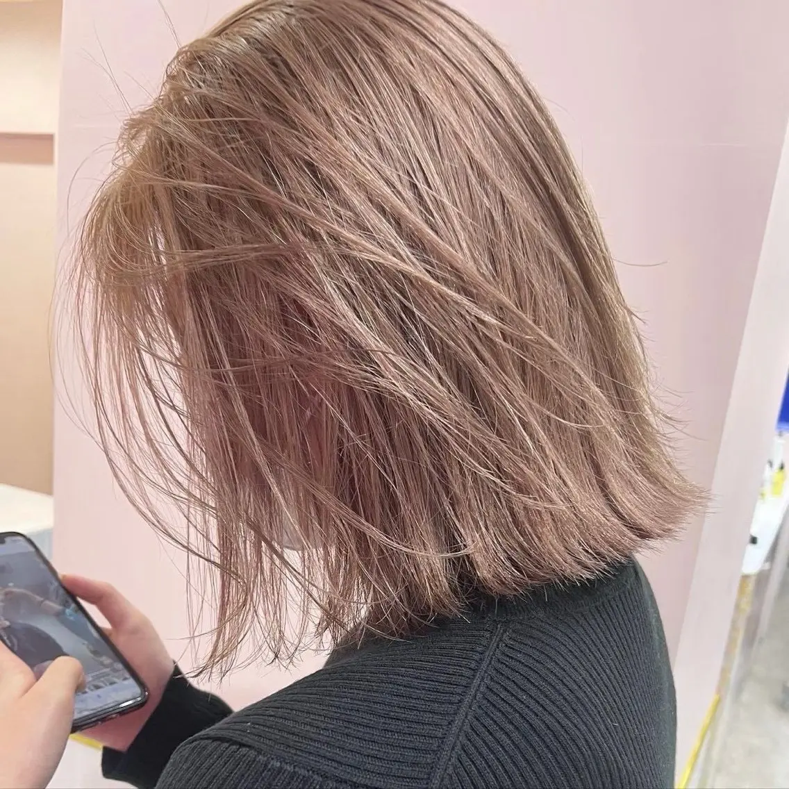 ミディアム カラー ヘアカラー トリートメント 🪞儚いハイトーン 🎀ももかのヘアスタイル