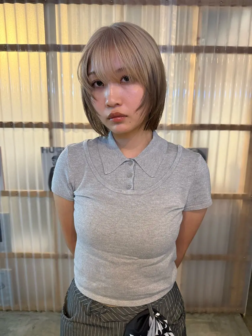 ショート カラー カット ヘアカラー トリートメント mai/大阪心斎橋 メンズ/ハイトーンのヘアスタイル