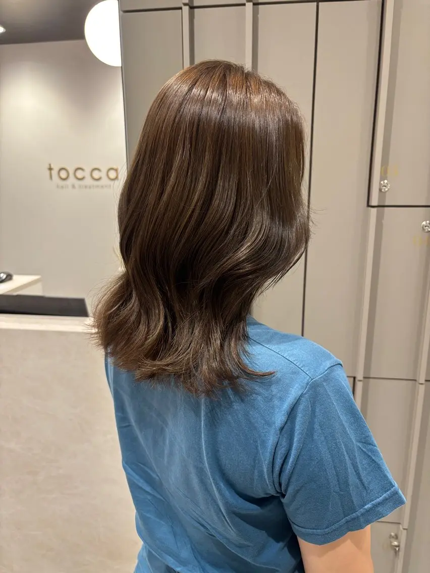 ミディアム カット ヘアカラー トリートメント HARUKA🍒 toccaのヘアスタイル