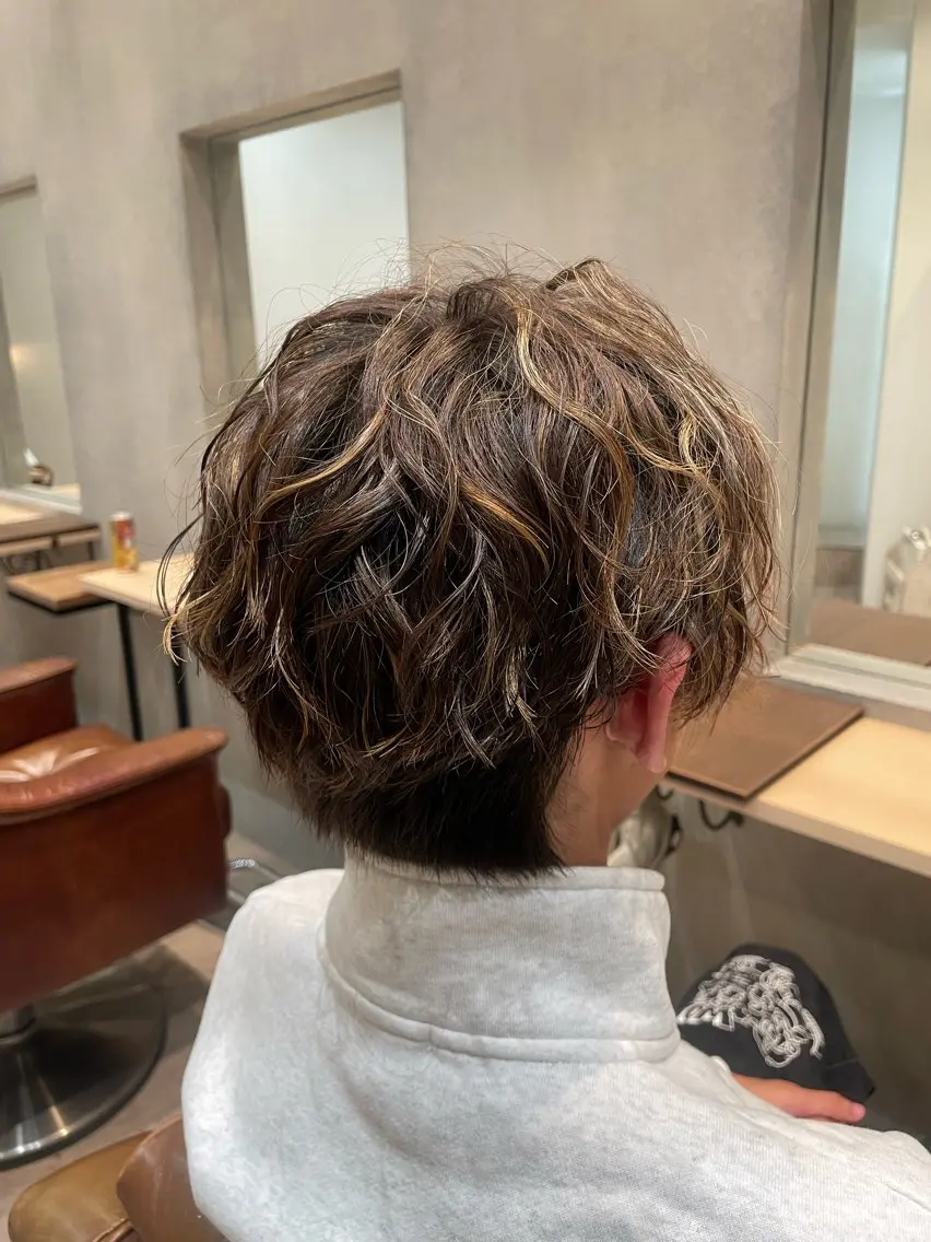 パーマ メンズ カット パーマ 溝口 右京のヘアスタイル
