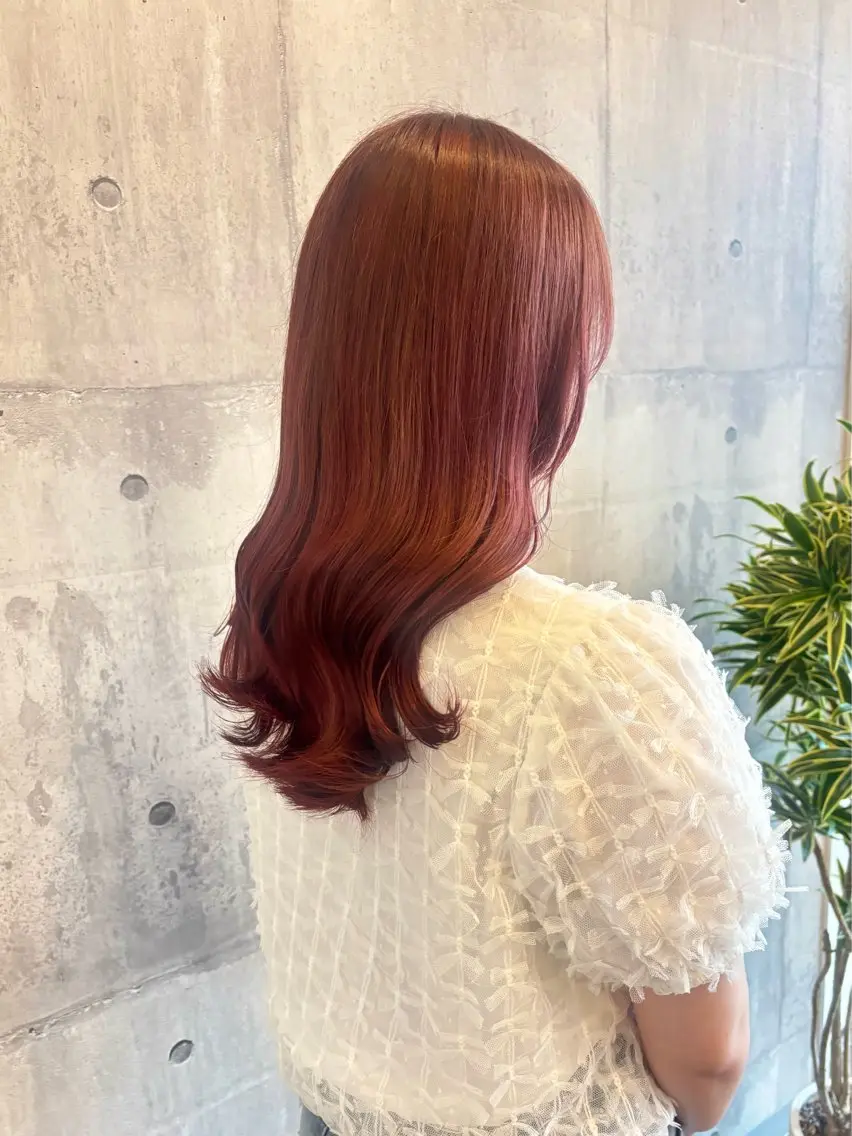 ミディアム カラー ブリーチ ブリーチなしカラー ピンクカラー ヘアカラー ARCH 🌼 mayuのヘアスタイル
