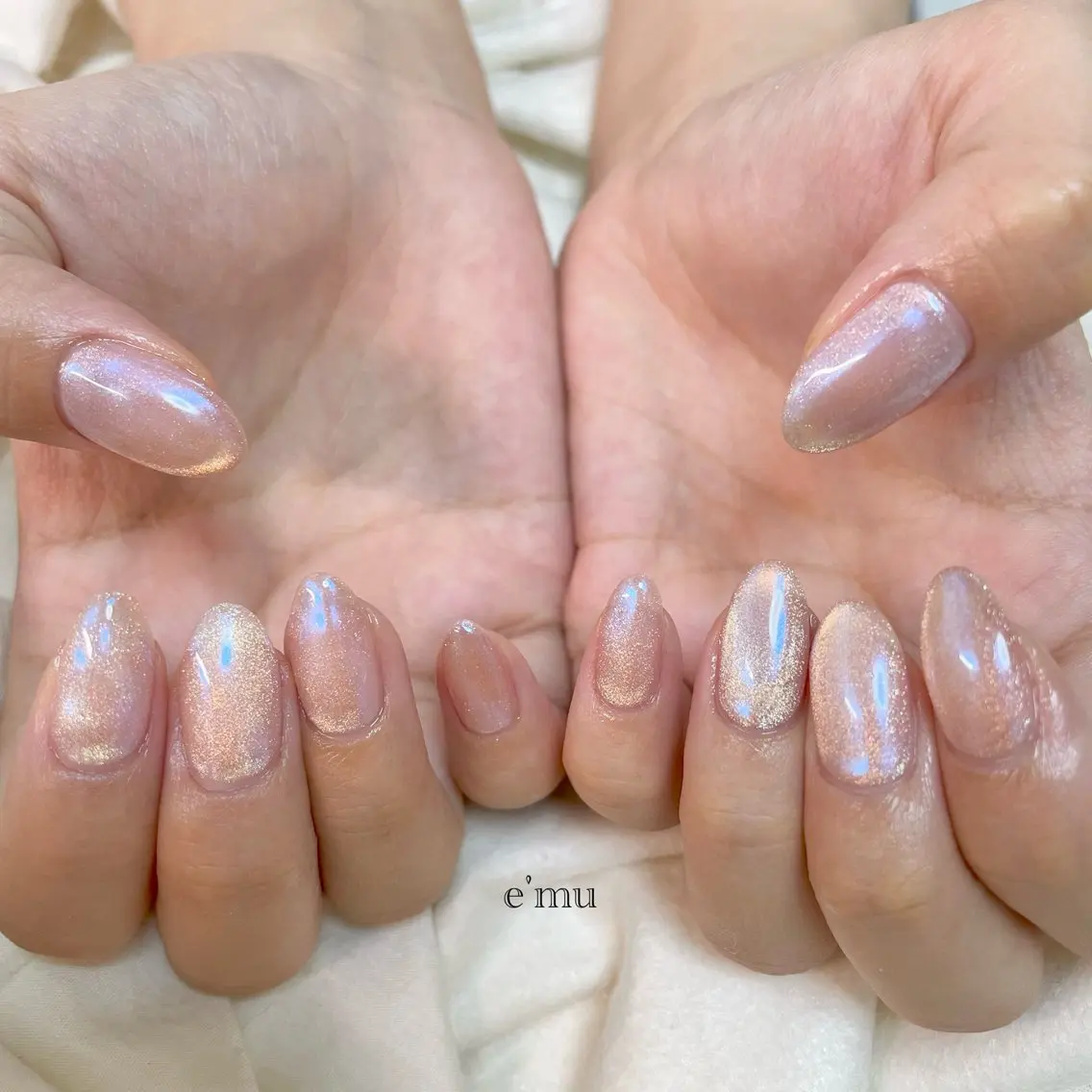 ネイル オーロラネイル マグネットネイル ハンドネイル nail salon e'mu💐のネイルデザイン