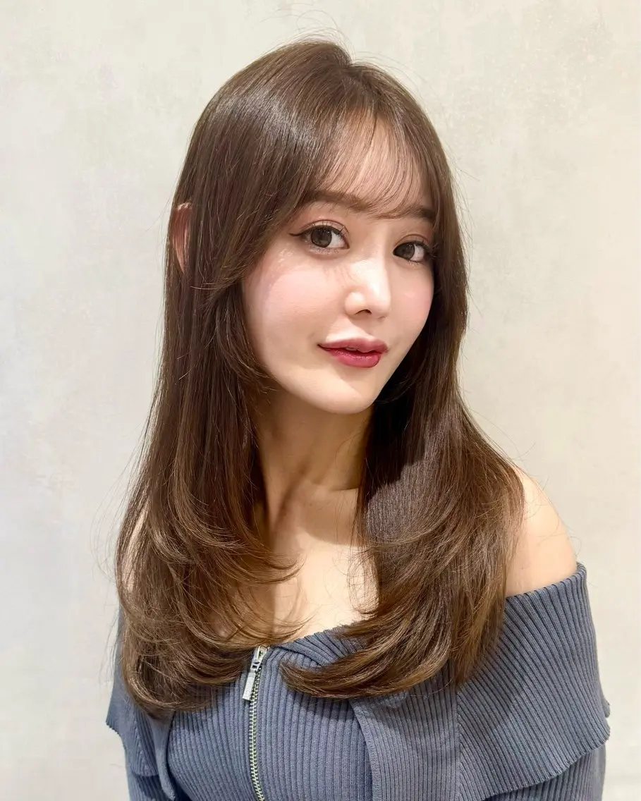 【平日限定】小顔レイヤーカット+透明感カラー+極上ヘアマスク💎の写真