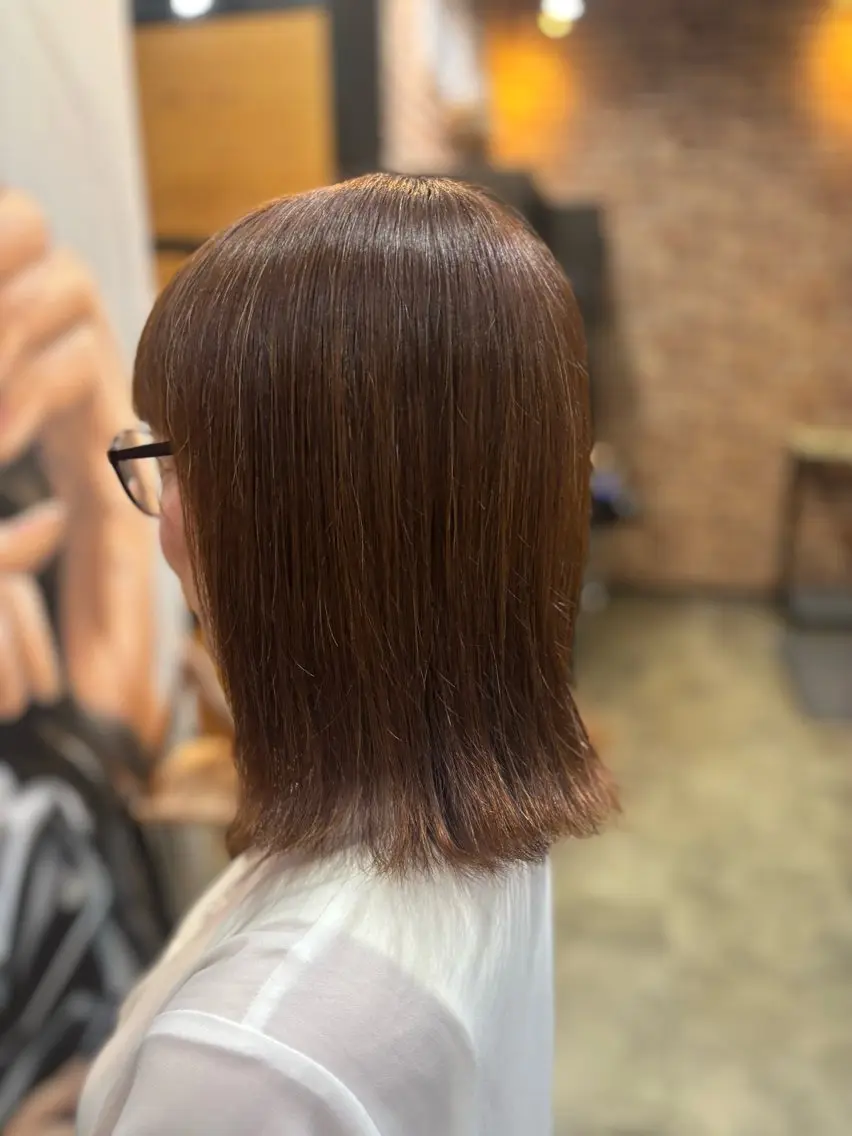 ミディアム カット トリートメント まなみ/ 透明感カラーのヘアスタイル