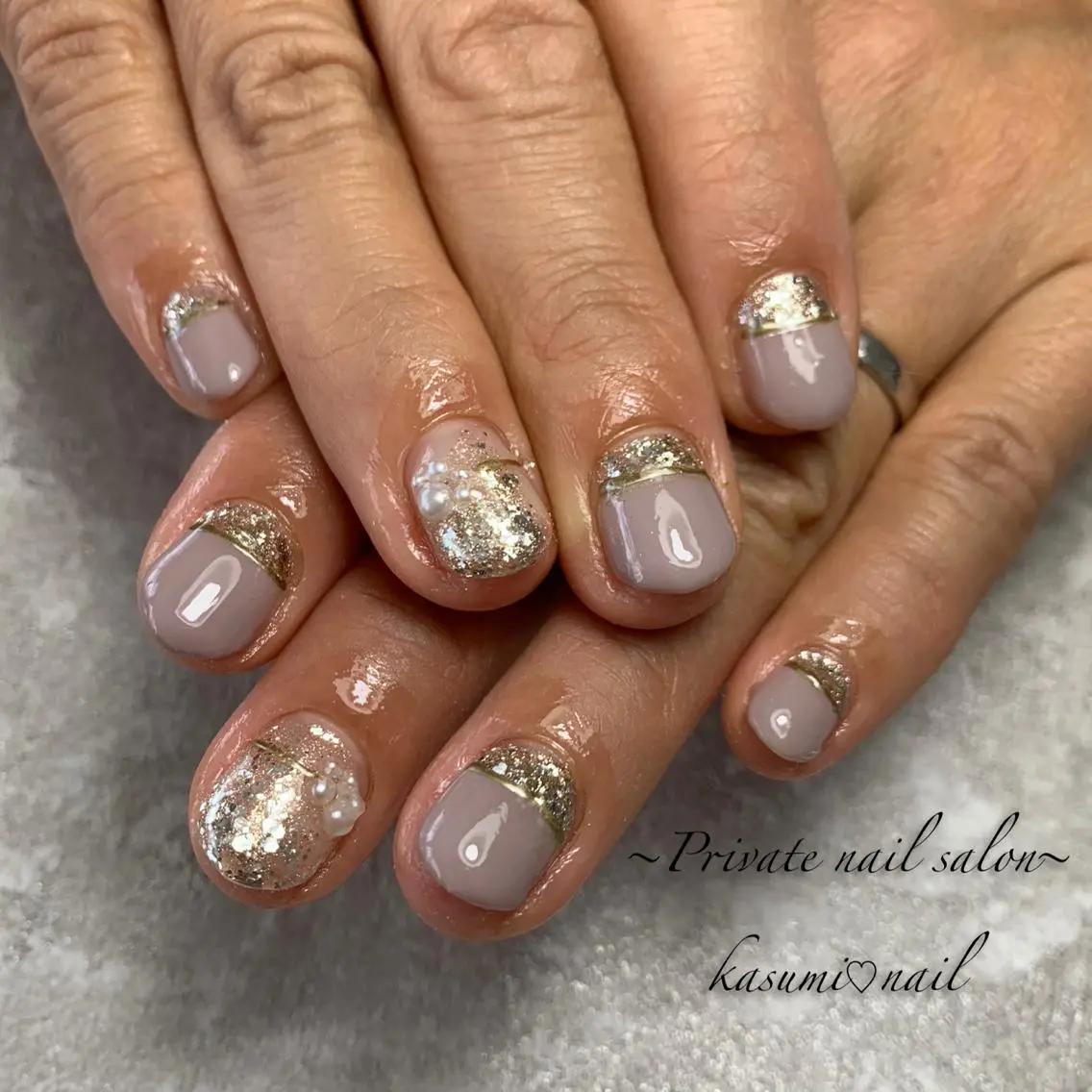 ネイル マグネットネイル ミラーネイル ニュアンスネイル 春ネイル KASUMI♡ Nailのネイルデザイン