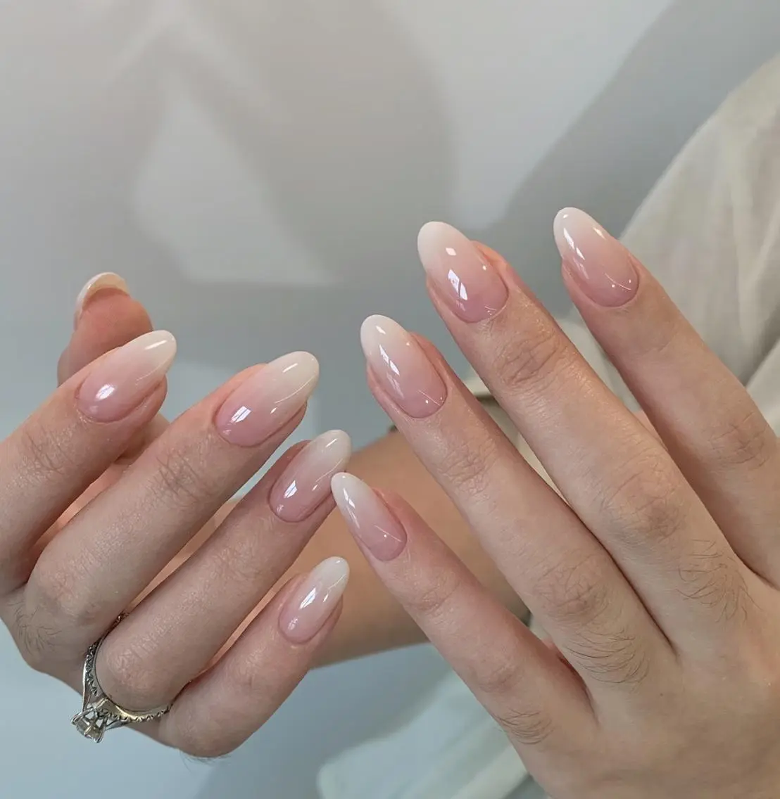 🤲 ベイビーブーマー（カラベース付き）【ジェルオフ＋500】 🤍 自然なグラデーションで美爪見え♡の写真