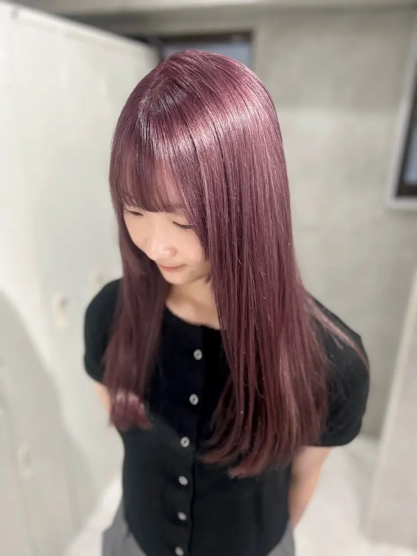 カラー ブリーチ ヘアカラー Akari🧬レイヤ ー/ハイトーン/天神のヘアスタイル